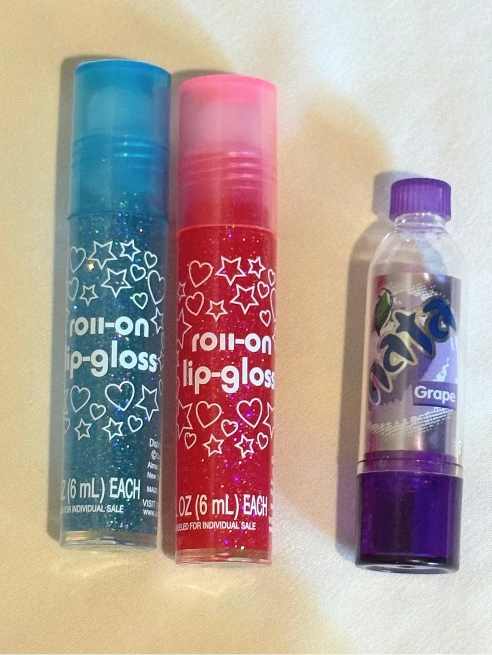 *5 for $20* Kids Flavored Fun Lip Gloss Trio w/Bath Fizz Ball